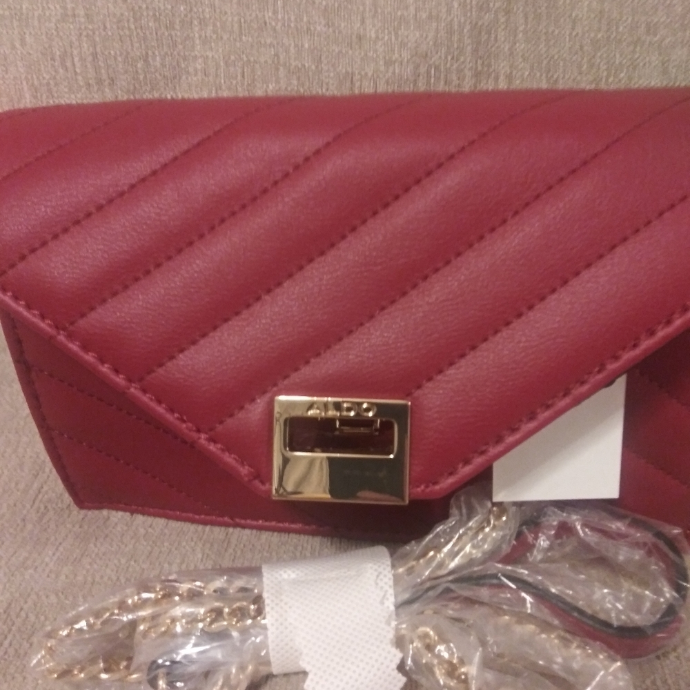 Aldo Mandalit Red Crossbody clutch purse new - Picture 7 of 9